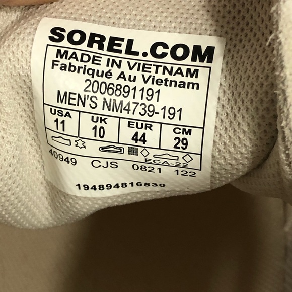 Sorel Mens Suede Lace Up Sneakers Shoes Waterproof Impermeable Size 11 - Picture 12 of 13